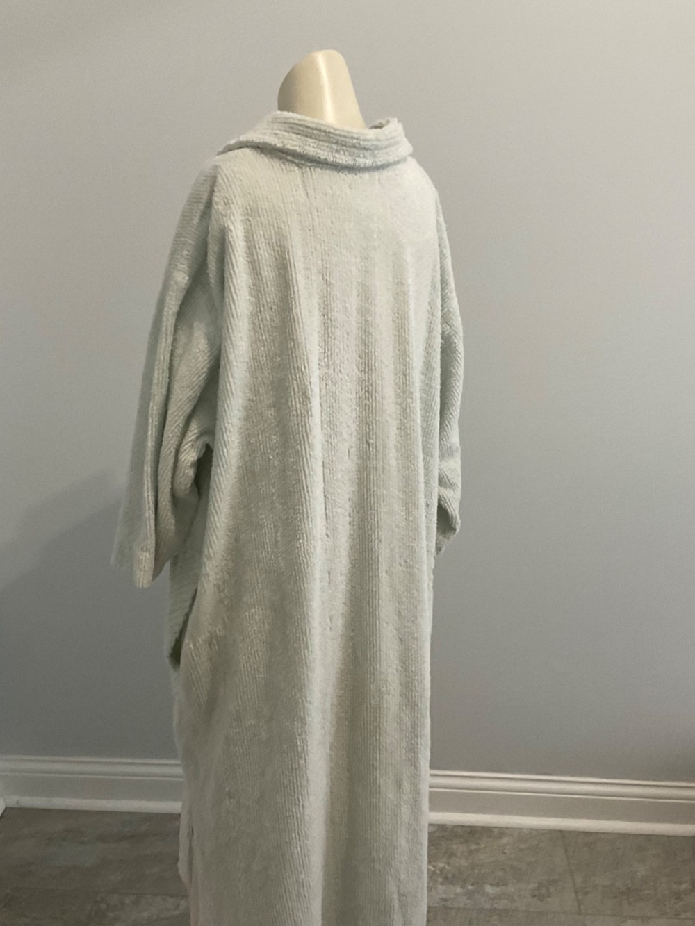 Chenille robe,green. 3X - Picture 2 of 10